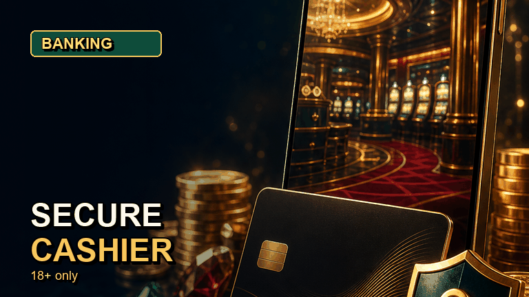 Royal Reels secure banking and cashier tools